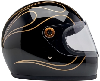 Biltwell Gringo S Helmet - Gloss Black Flames - Size 2XL (1003-567-506)
