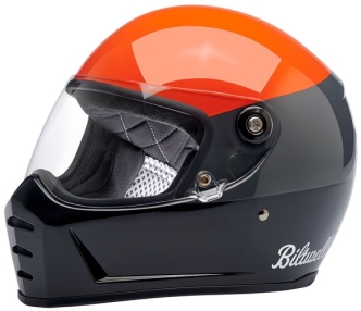 Biltwell Lane Splitter Helmet - Podium Gloss Orange/Grey/Black - Size Small (1004-550-102)