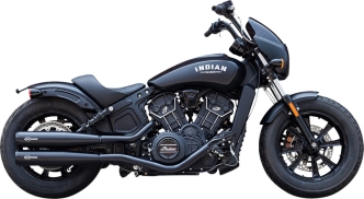 S&S Cycle Grand National Race Only Slip-On Mufflers In Black For Indian 2019-2024 Scout Models (4110-266-R)