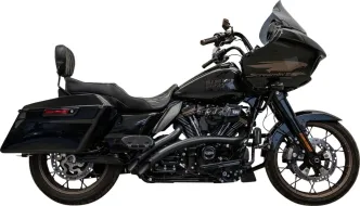 Bassani 2 Into 2 Radial Sweeper Exhaust System In Black With Heat Sheilds Harley Davidson 2016-2024 Touring Models (1F21FB)