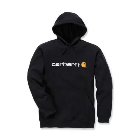 Carhartt Signature Logo Hoodie Black Size XL (100074-001XLREG)