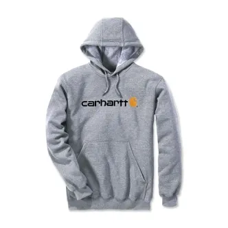 Carhartt Signature Logo Hoodie Heather Grey Size 2XL (ARM299875)