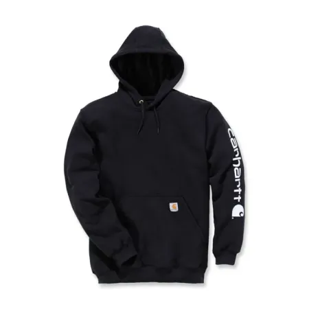 Carhartt Sleeve Logo Hoodie Black Size Large (K288-BLKLREG)