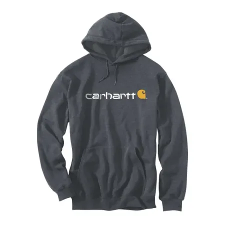 Carhartt Signature Logo Hoodie Carbon Heather Size XL (100074-026XLREG)