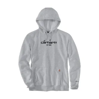 Carhartt Logo Graphic Hoodie Asphalt Heather Size Large (ARM306059)