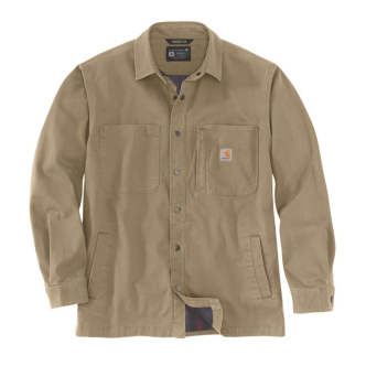 Carhartt Fleece Lined Denim Shirt Jac Dark Khaki Size Large (ARM475469)