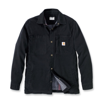 Carhartt Fleece Lined Denim Shirt Jac Black Size Small (ARM875469)