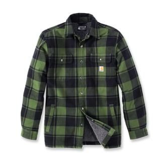 Carhartt Flannel Sherpa-lined Shirt Chive Size Medium (ARM616979)