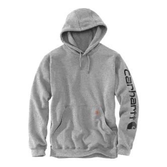 Carhartt Sleeve Logo Hoodie Grey/Black Size Large (ARM686979)