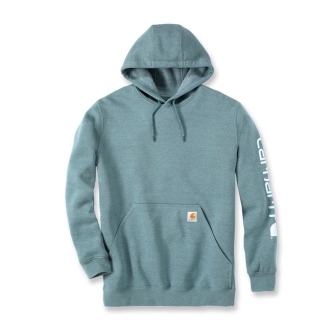 Carhartt Sleeve Logo Hoodie Sea Pine Heather Size Medium (ARM096979)