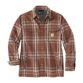 Carhartt Sherpa Lined Flannel Plaid Shirt Burnt Sienna Size 2XL (ARM463059)