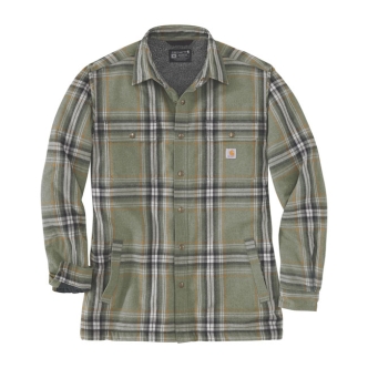 Carhartt Sherpa Lined Flannel Plaid Shirt Basil Size XL (ARM673059)