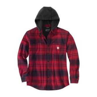 Carhartt Flannel Hooded Shirt Oxblood Size Small (ARM916059)