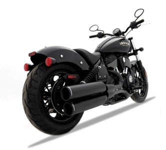 Rinehart 4 Inch Slip-On Mufflers In Black For Indian 2020-2023 Chief, Chieftain & Super Chief Models (500-1501)