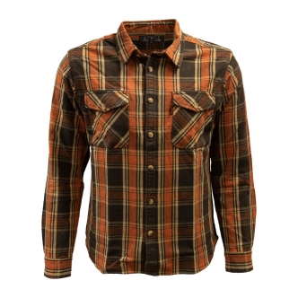 13 & 1/2 Magazine Woodland Checkered Shirt Brown/Orange Size Small (ARM342029)