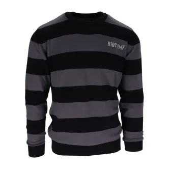 13 & 1/2 Magazine Outlaw Riot 1947 Sweater Black/Grey Size Small (ARM857149)
