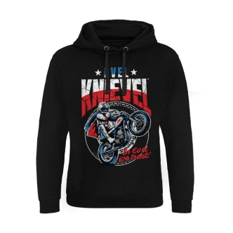 Evel Knievel Wheelie Epic Hoodie Black Size Medium (ARM249939)