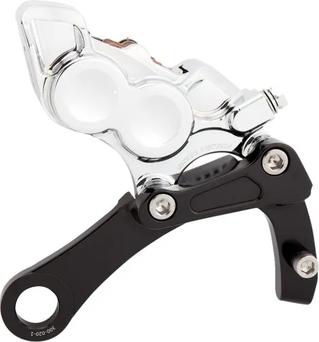 Arlen Ness Rear 4 Piston Brake Caliper Kit In Chrome For Harley Davidson 2018-2023 M8 Softail Models (02-327)