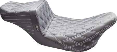 Le Pera TailWhip Double Diamond Titanium Stitched Seat In Black For Harley Davidson 2008-2023 Touring Models (LK-587DD-TTM)