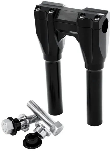 Kraus Straight 8 Inch Riser Set With 1 Inch Clamp In Black For Harley Davidson 1984-2023 Models (Excl. 2023 CVO Road Glide & CVO Street Glide) (UN-ISO-08-A)