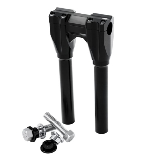 Kraus Straight 10 Inch Riser Set With 1 Inch Clamp In Black For Harley Davidson 1984-2023 Models (Excl. 2023 CVO Road Glide & CVO Street Glide) (UN-ISO-10-A)