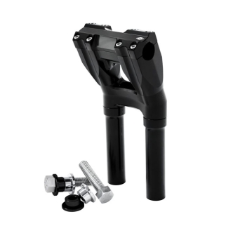 Kraus Kickback 10 Inch Riser Set With 1 Inch Clamp In Black For Harley Davidson 1984-2023 Models (Excl. 2023 CVO Road Glide & CVO Street Glide) (UN-ISO-50-A)