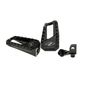 Kraus Apex Edge Footpegs In Black With Traditional Male Mounts (UN-FC-01-A)