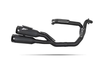 Zard 2 Into 1 Into 2 Stainless Steel Euro 5 Exhaust System In Black For Harley Davidson 2022-2023 Nightster 975 & Nightster Special 975 Models (ZHD024S00SAO-B)