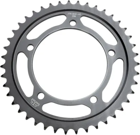 JT Sprockets JTR1800.43ZBK Rear Replacement Sprocket 43 Teeth 50 Pitch Natural C49 High Carbon Steel (JTR1800.43ZBK)