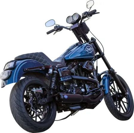 S&S Cycle 2-Into-1 Qualifier Exhaust System In Black For Harley Davidson 2006-2007 Dyna Models (550-1098)