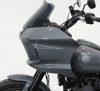 Klock Werks 8 Inch Flare Windshield Dark Smoke For 2022-2024 Harley Davidson Softail Low Rider ST (KWW-02-0621-DS)