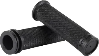 Thrashin Supply Co. Moto Grips in Black For 1 Inch Handlebars (TSC-2711-1)
