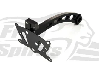 Free Spirits UK/USA/France/Australia Size Side License Plate Bracket in Black Finish For 2022-2024 Indian Scout Bobber & Rogue With Forged Wheels (108905R)