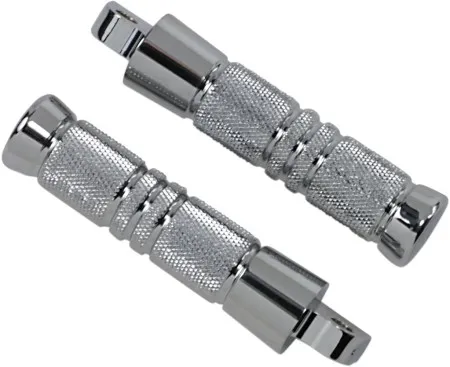 Accutronix Foot Pegs Knurled Grooved Folding Chrome (RP111-KGC)