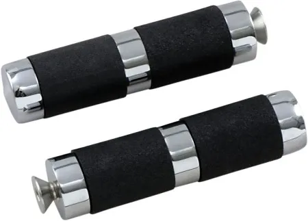 Accutronix Toe Pegs Rubber Chrome (PT120-SRC)