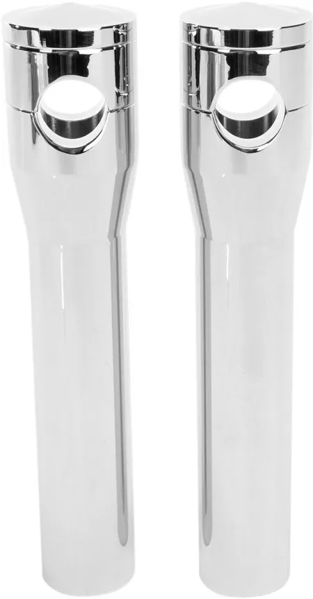 Accutronix 6 Inch Elite Custom Billet Aluminium Risers In Chrome For Harley Davidson 1988-2009 Softail Springer Models (HRS1358-C)