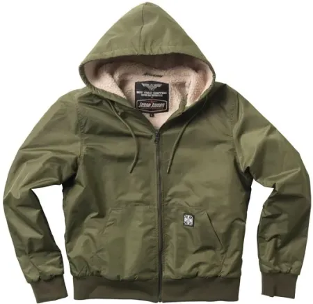 West Coast Choppers BFU Sherpa Nylon Jacket Olive Green Size Small (ARM676499)