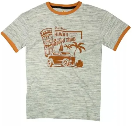 Rusty Pistons Tiki T-Shirt Grey Size Small (RPTSM42-S)