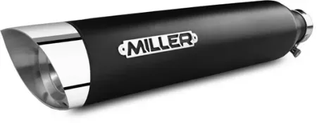 *2 Weeks Extra Transit TIME* Miller, Independence 2-1 Slip-on MUFFLER. Euro 4. Matt Black (HD-SG-107-X11.08)