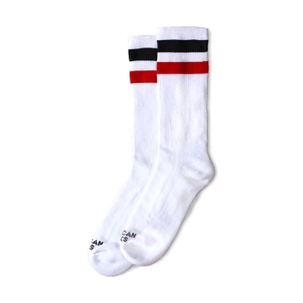 American Socks Mid High Teenage Anarchist Black/red Striped (ARM399265)