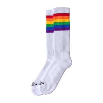 American Socks Mid High Rainbow Pride Rainbow Striped (ARM729385)