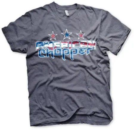 American Chopper Flag Logo T-shirt Navy Heather (ARM026859)
