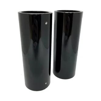 Danish Motorcycle Parts DMP, Upper Fork Cover, 49MM. Gloss Black (ARM765399)