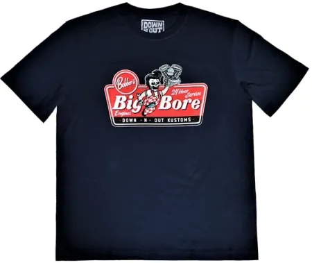 Down-n-out Big Bore T-shirt Navy Blue (DT10048-S)