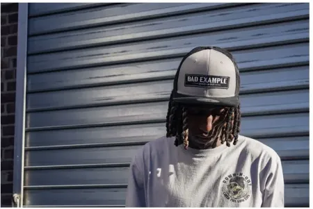 Down-n-out Bad Example Snapback Cap Grey/black (DT82104)