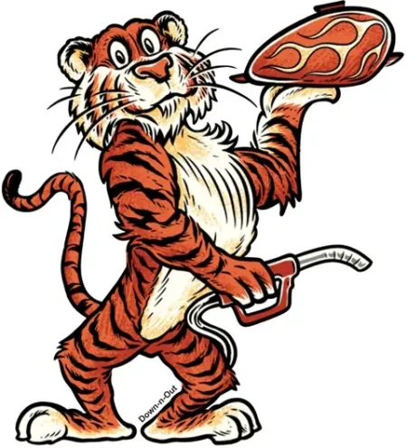 Down-n-out Tiger In Your Tank Sticker (RC00274)