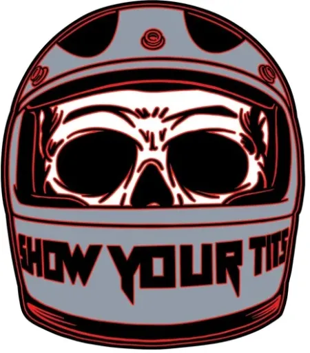 Down-n-out Show Your Helmet Sticker (RC00214)