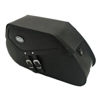 Ledrie, Reinforced Rigid Leather Saddlebag SET. 25 Liter (ARM218515)