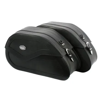 Ledrie, Reinforced Rigid Leather Saddlebag SET. 32 Liter (ARM458515)