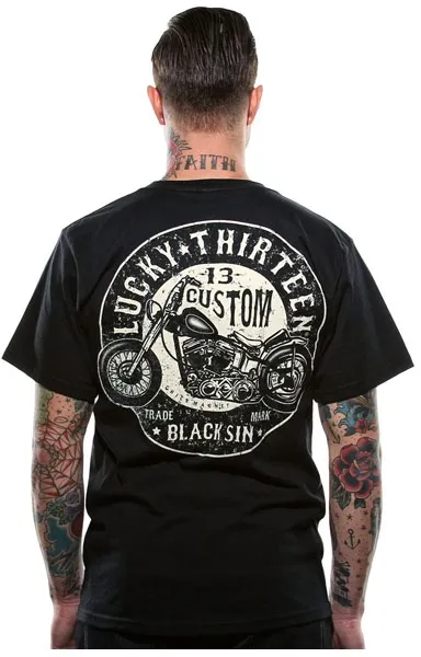 Lucky 13 Black Sin T-shirt Black (L13TS000023ZW-S)